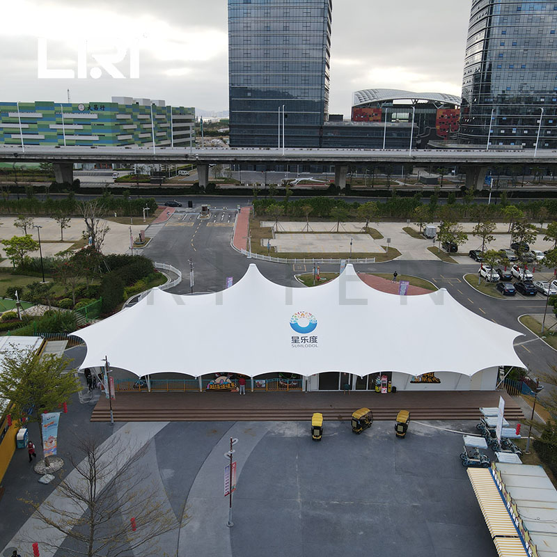 Multi-peak wild luxury camping hotel tents, pointed polygonal specialty accommodation tents, outdoor fun amusement sports